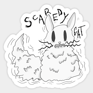 Scaredy Cat Sticker